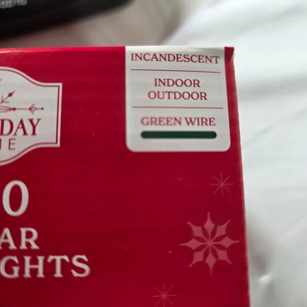 2 Pack Holiday Time 100 Clear Mini Lights Boxed Green Wire Indoor Outdoor 21 FT